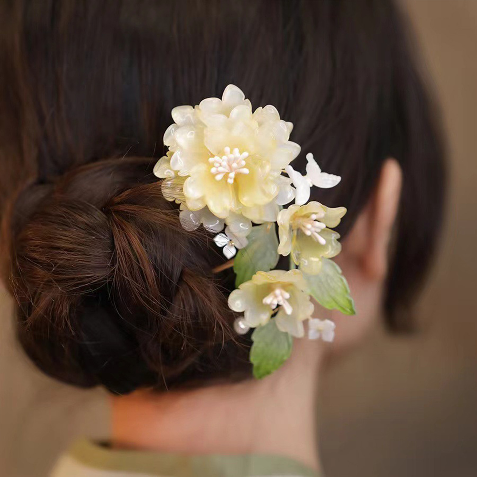 Hanbok Hair Pin - Jepit Rambut Bentuk U Bunga Aksesoris