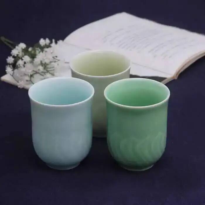 Celadon Ceramic Cup - Longquan Celadon Buatan Tangan Cangkir Teh