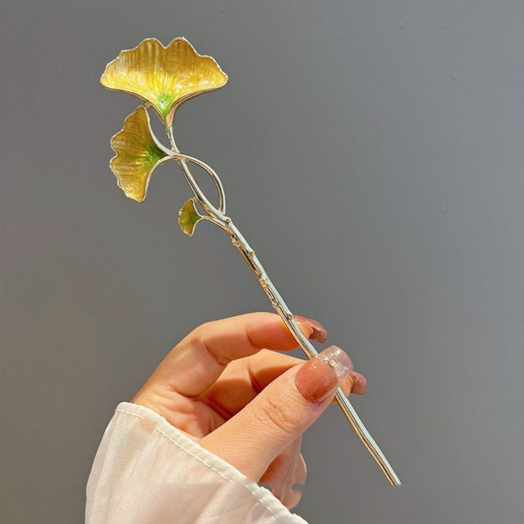 Jepit Rambut Daun Ginkgo Gaya  - Hanbok Hair Pin ulasan dan harga
