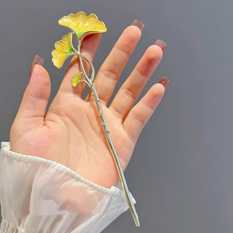 Jepit Rambut Daun Ginkgo Gaya  - Hanbok Hair Pin ulasan dan harga