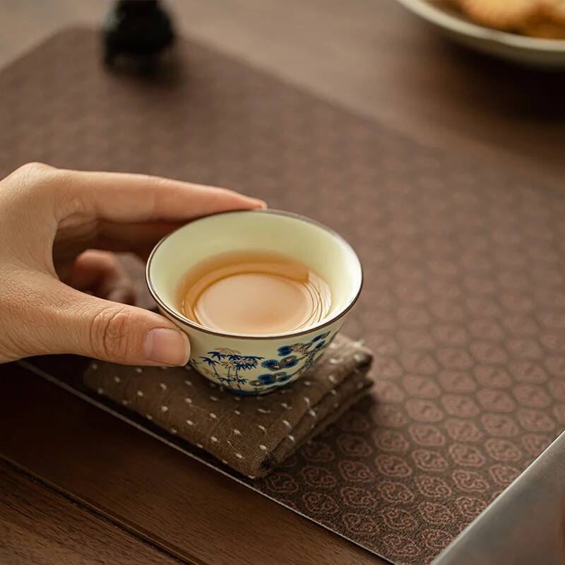 Cangkir Teh Keramik Biru dan P - Celadon Ceramic Cup ulasan dan harga