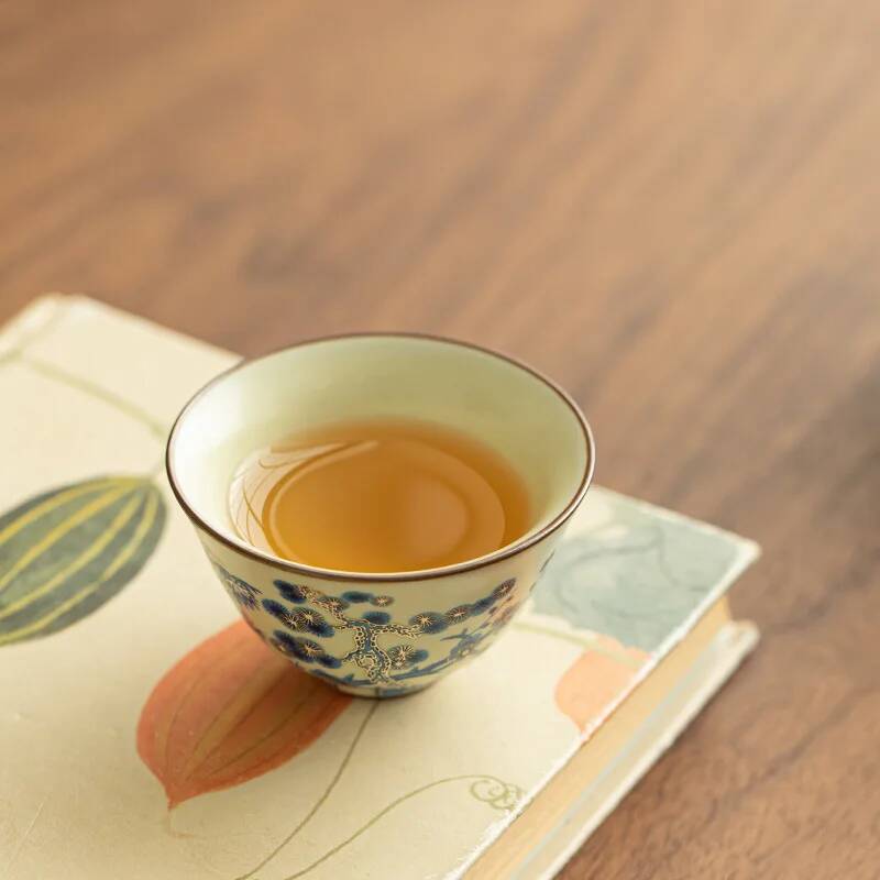 Cangkir Teh Keramik Biru dan P - Celadon Ceramic Cup ulasan dan harga