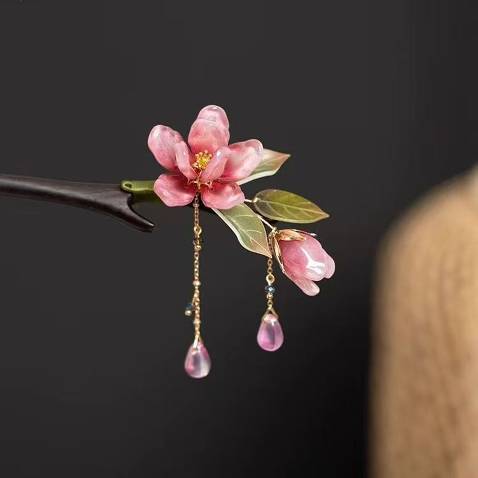 Tusuk Konde Bunga Gaya Cina Je - Hanbok Hair Pin ulasan dan harga