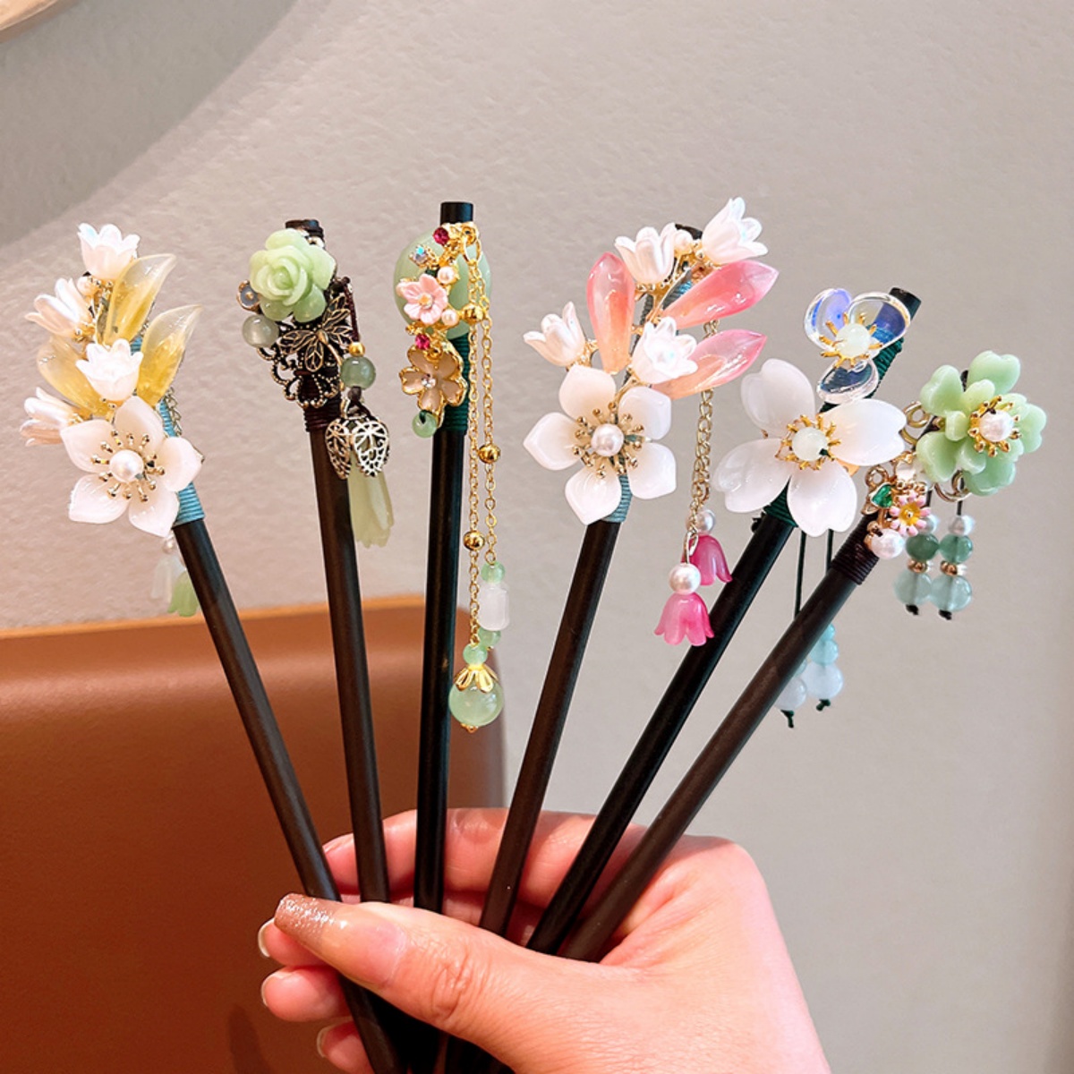 Jepit Rambut Kayu Rumbai Bunga - Hanbok Hair Pin ulasan dan harga