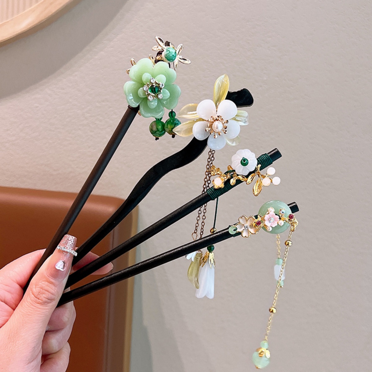 Jepit Rambut Kayu Rumbai Bunga - Hanbok Hair Pin ulasan dan harga